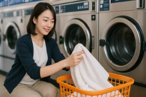コインランドリーでタオルを早く乾かすテクニック